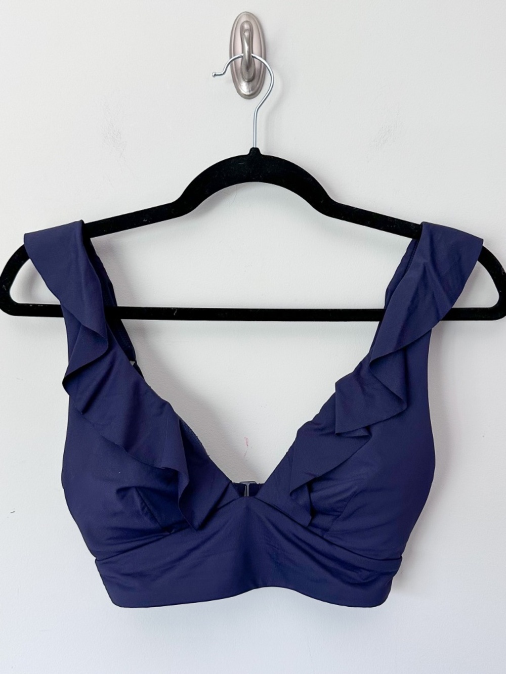 Sea Level Australia Navy Eco Essentials Frill Bra Swim Top - Picture 2 of 6